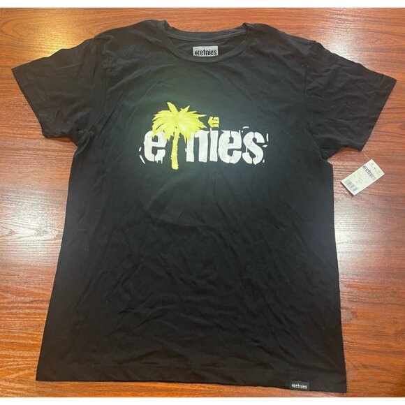 COPY - ETNIES BLACK PALM TEE SZ MEDIUM - Picture 1 of 6